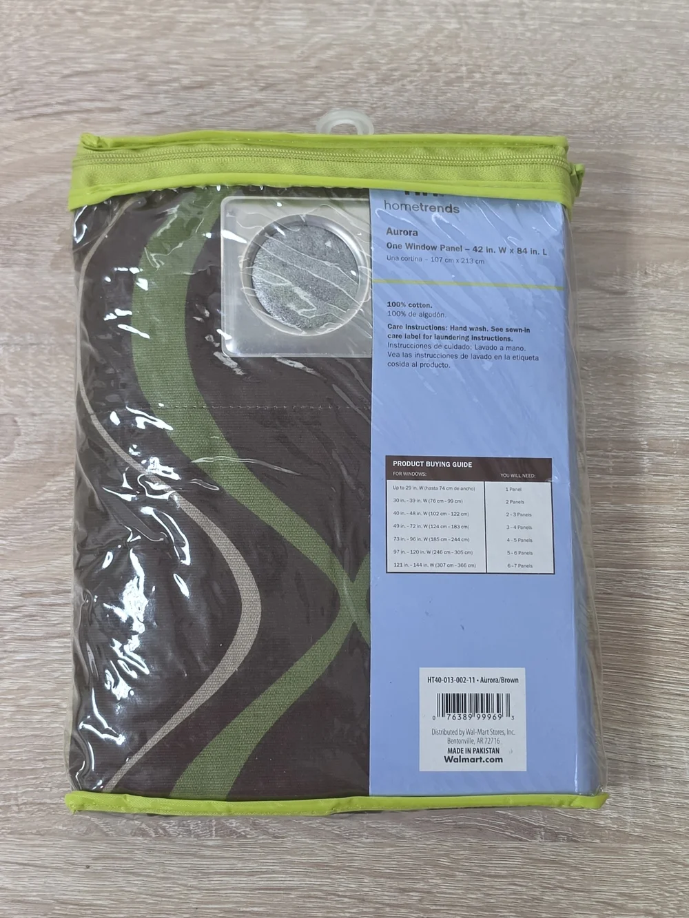 Home Trends 100% Cotton Aurora Lot of 2 Window Panel 42 in x 84 in Brown